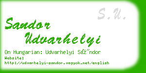 sandor udvarhelyi business card